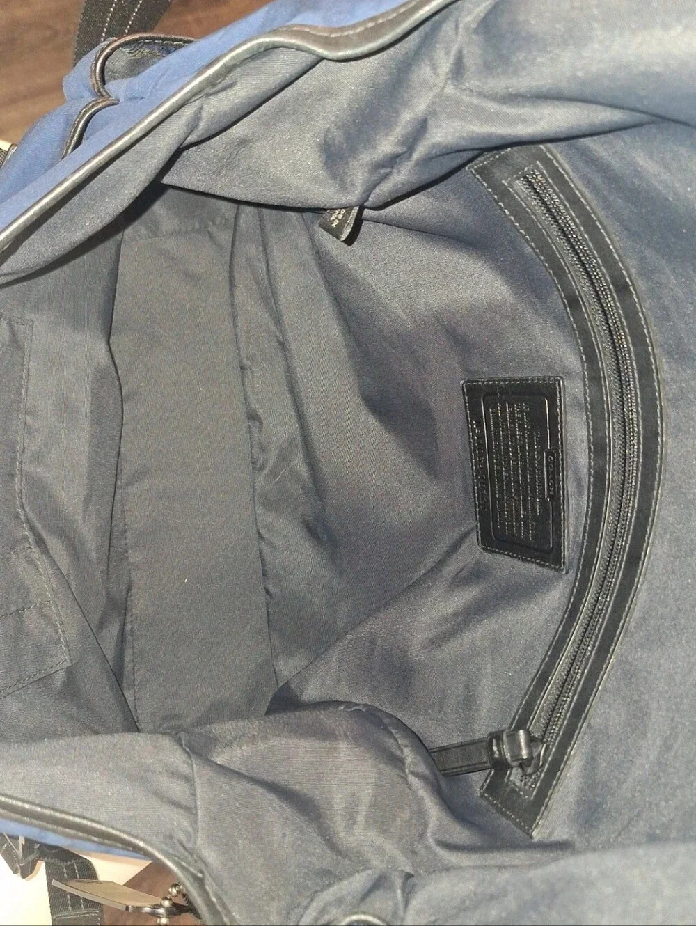 Coach Blue Nylon Messenger Bag EUC